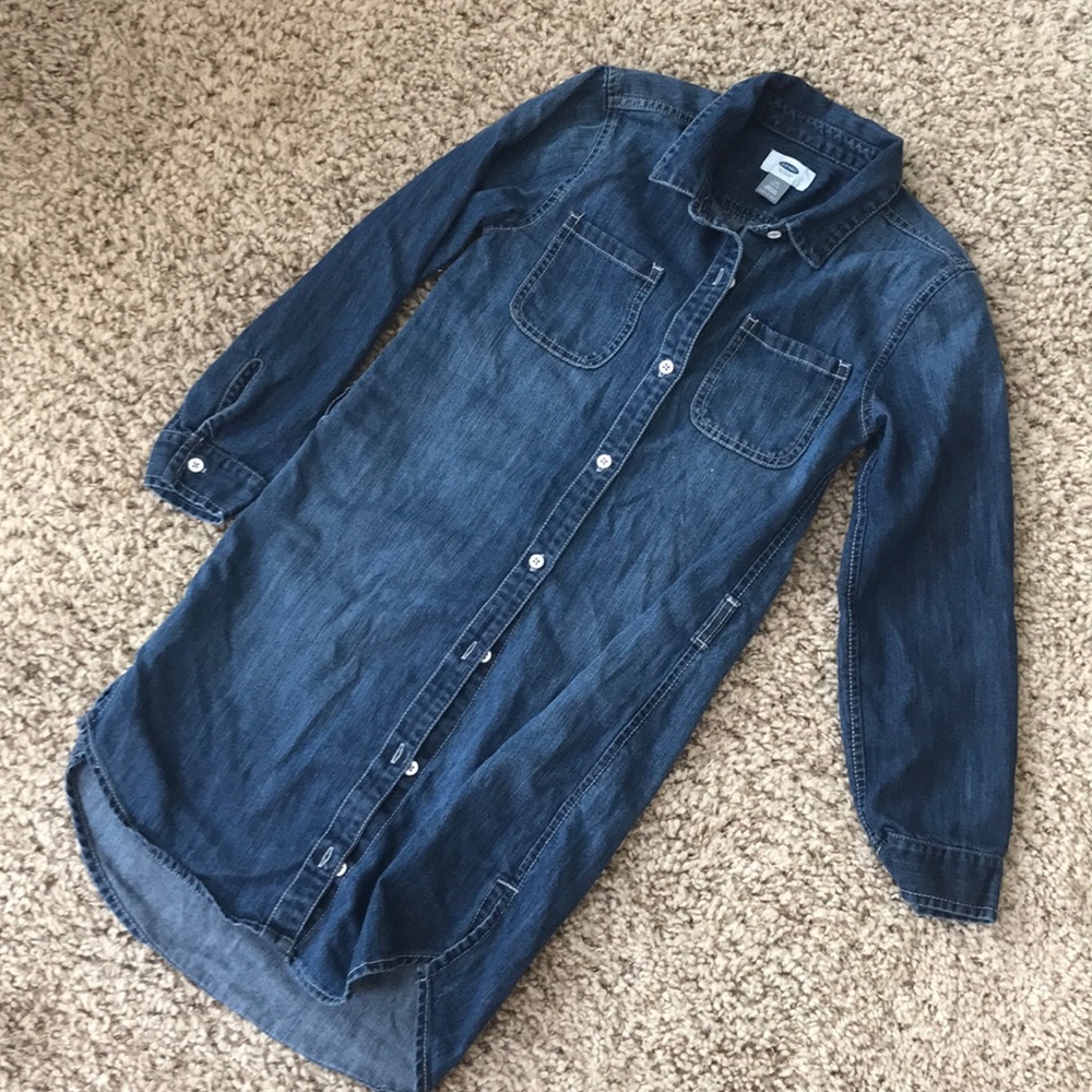 Darling denim Old Navy dress. Size L 10-12.